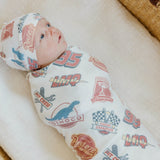 Knit Swaddle Blanket - Disney Pixar Bumper Stickers