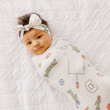 Knit Swaddle Blanket - Sesame Street Varsity Friends