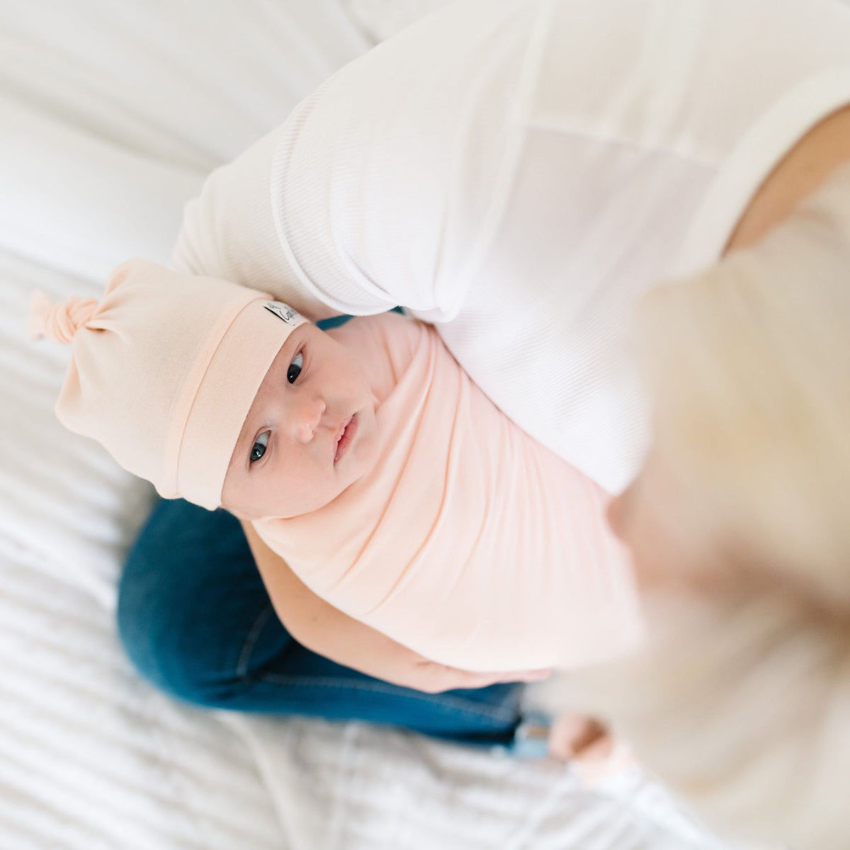 Top Knot Hat - Blush