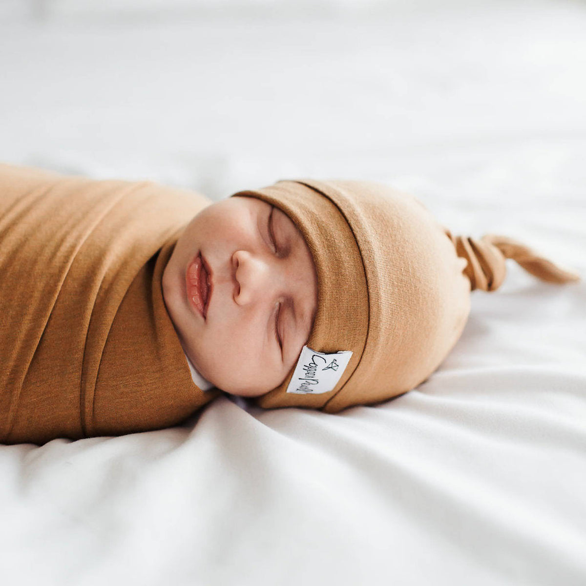 Top Knot Hat - Camel