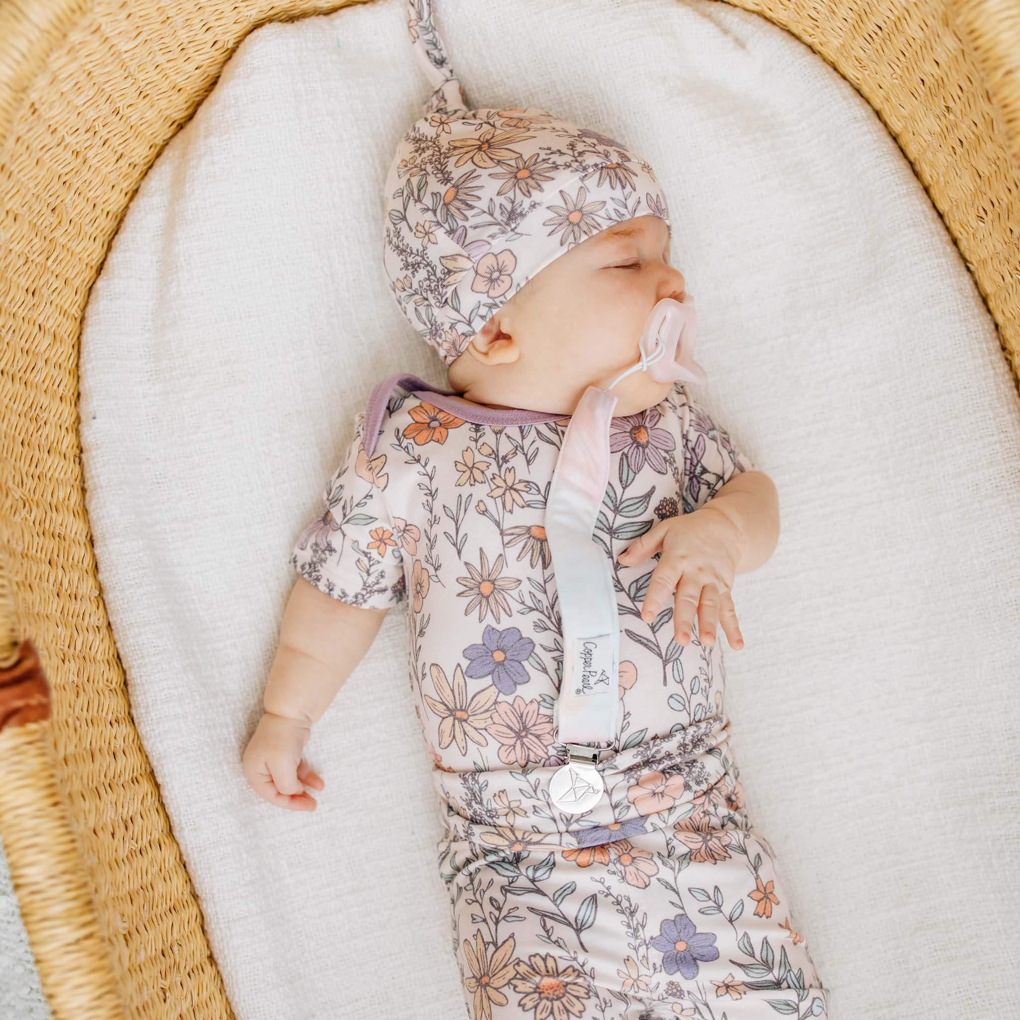 Top Knot Hat - Flora