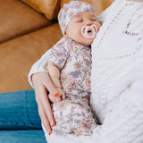 Top Knot Hat - Flora