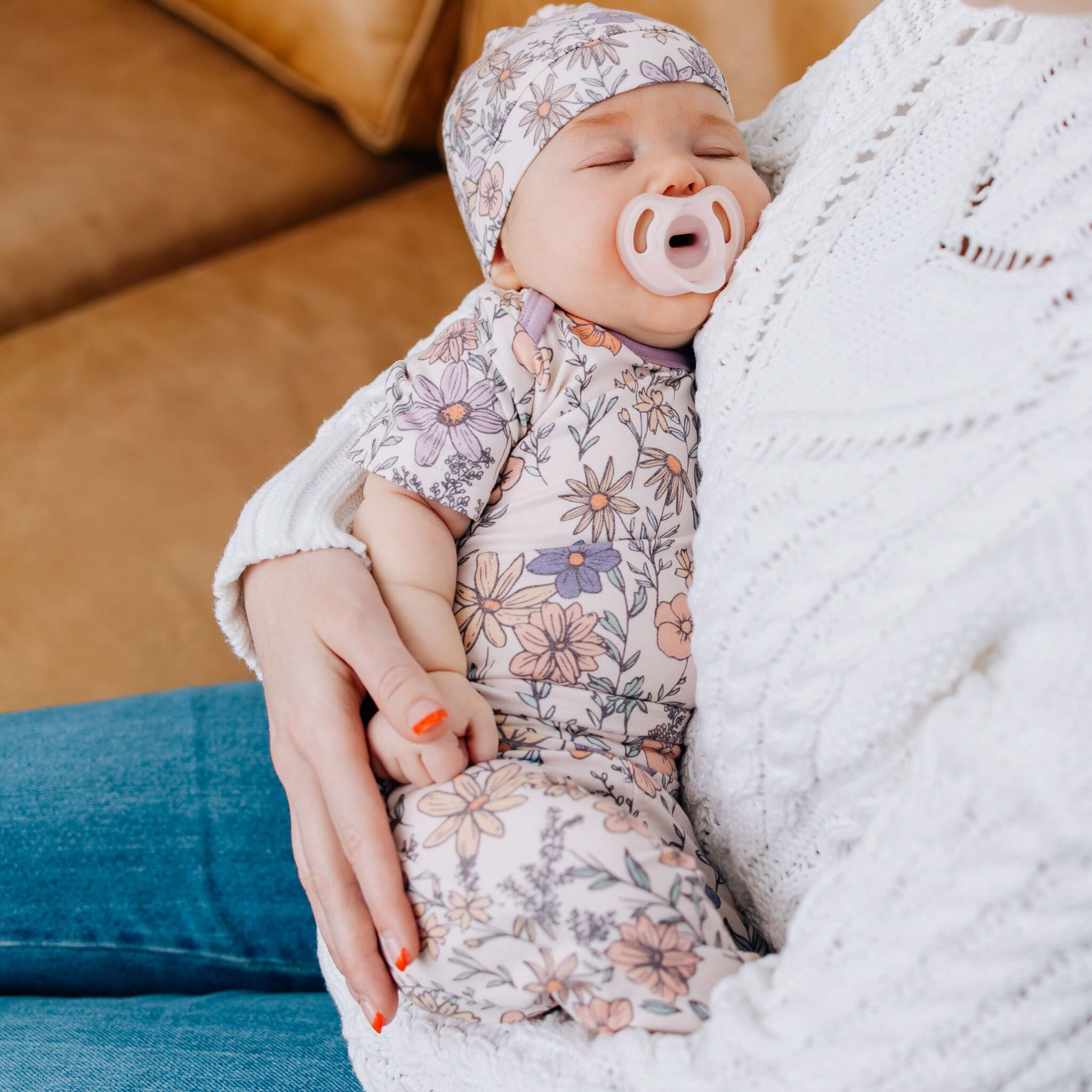 Top Knot Hat - Flora