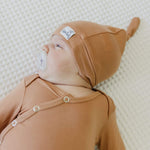 Newborn Knotted Gown - Pecan