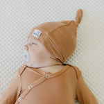 Newborn Knotted Gown - Pecan