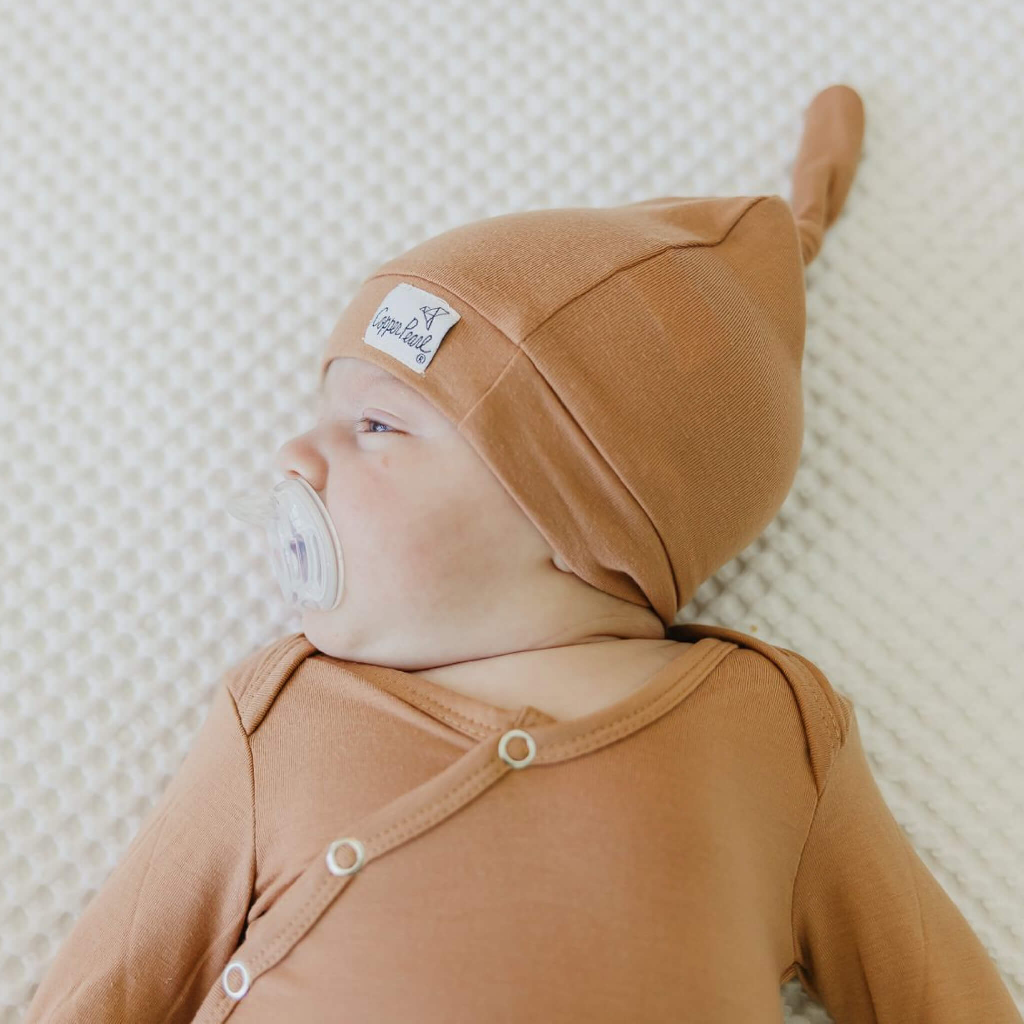 Newborn Knotted Gown - Pecan