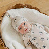 Top Knot Hat - Penguins