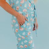 Women's Short Sleeve Pajamas - Slam Dunk