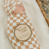 Personalized Wooden Announcement Sign - Retro Checker