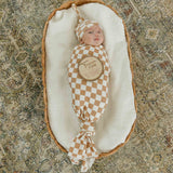 Personalized Wooden Announcement Sign - Retro Checker