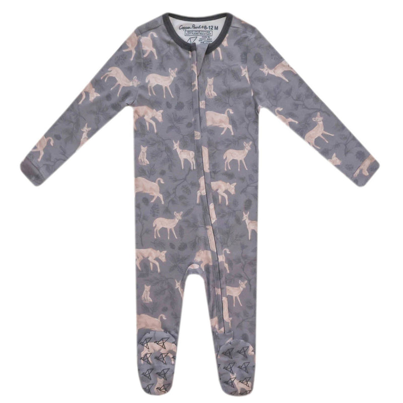 Zip-Up Footie Pajama - Timber