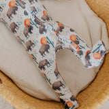 Zip-Up Footie Pajama - Bison