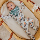 Zip-Up Footie Pajama - Bison