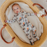 Zip-Up Footie Pajama - Bison