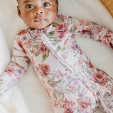 Bamboo Zip-Up Footie - Deborah