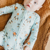 Bamboo Zip-Up Footie - Rocketeer