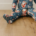Bamboo Zip-Up Footie - Santa Claus