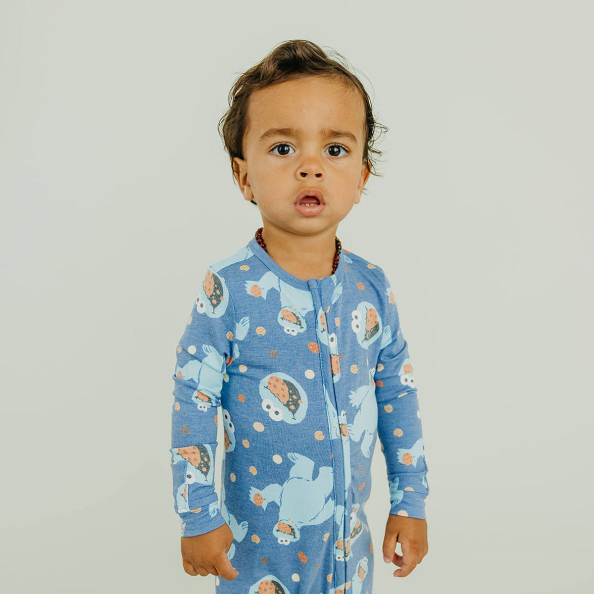 Zip-Up Footie Pajama - Cookie Monster