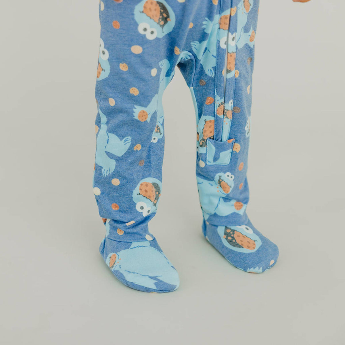 Zip-Up Footie Pajama - Cookie Monster