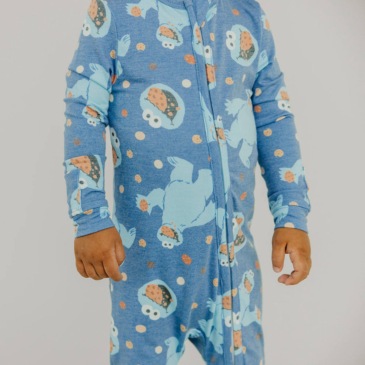 Zip-Up Footie Pajama - Cookie Monster