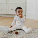 Zip-Up Footie Pajama - Dove