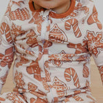 Zip-Up Footie Pajama - Gingerbread