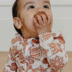 Zip-Up Footie Pajama - Gingerbread