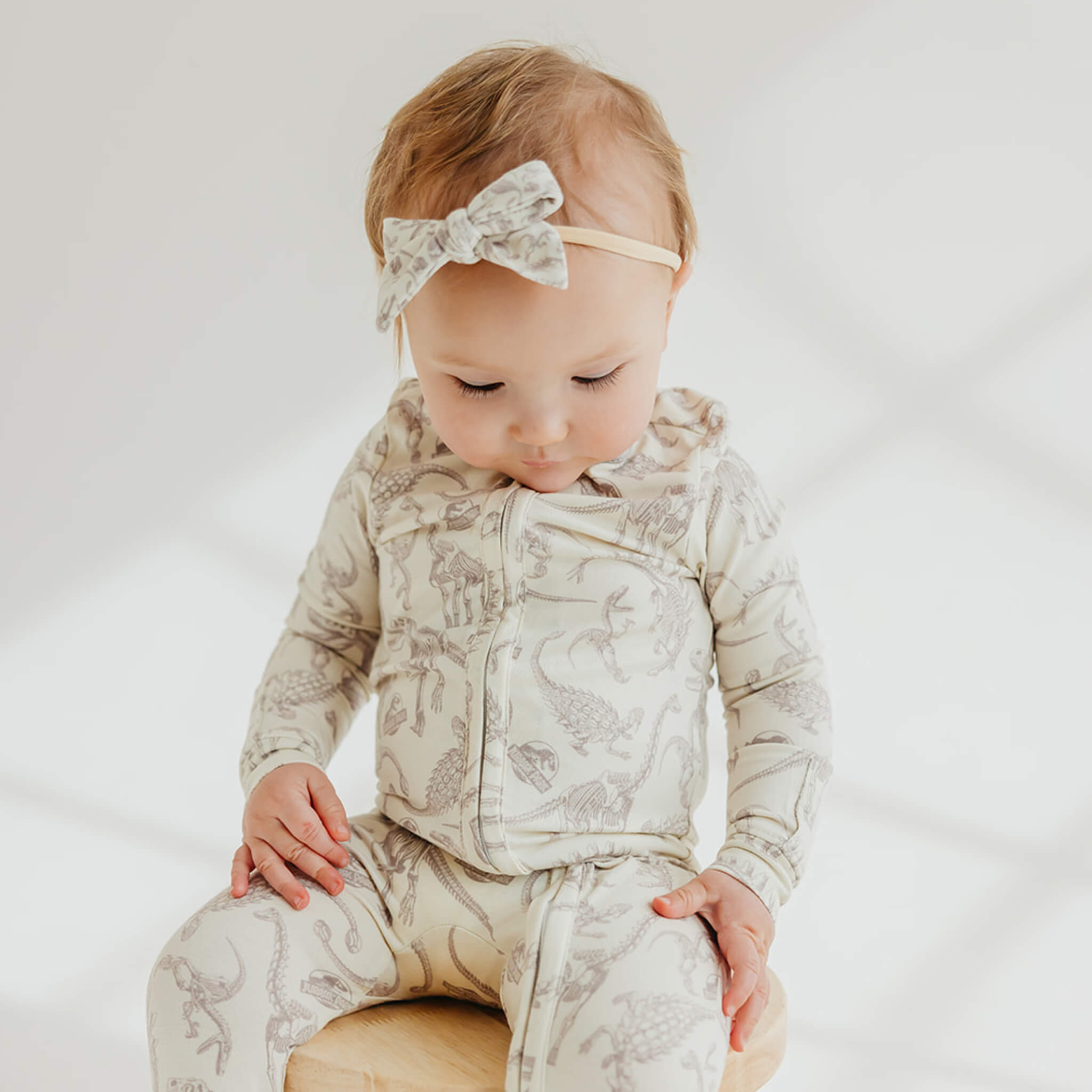 Zip-Up Footie Pajama - Jurassic Park Fossils