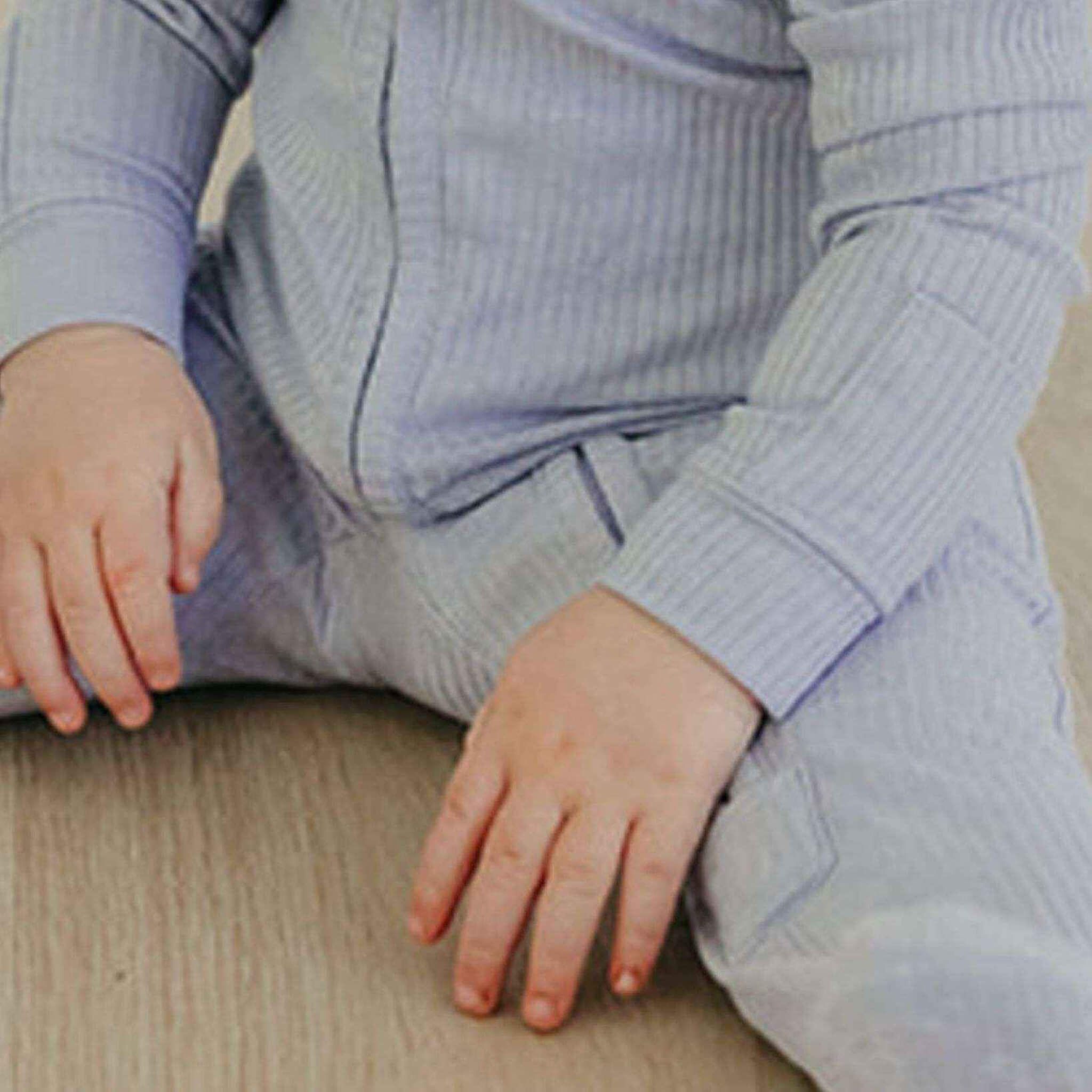 Rib Knit Zip-Up Footie Pajama - Periwinkle