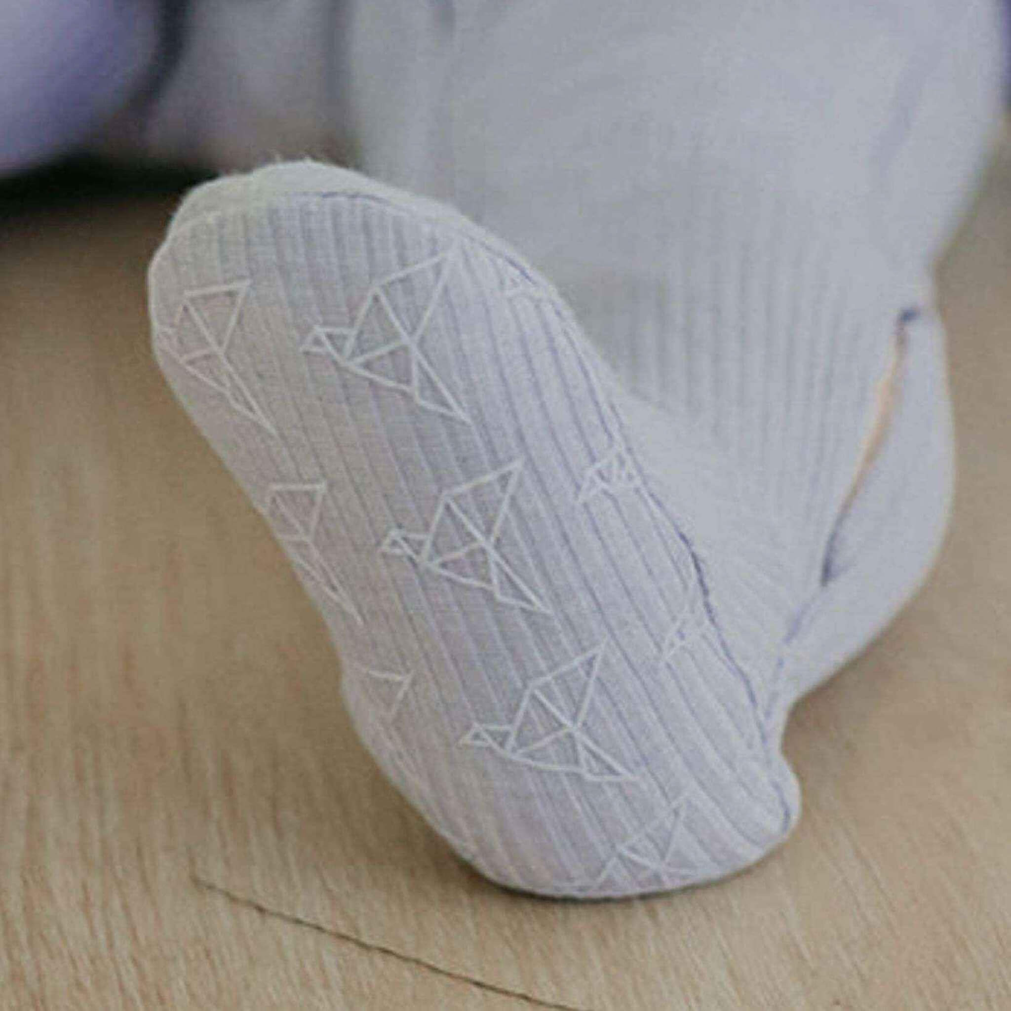 Rib Knit Zip-Up Footie Pajama - Periwinkle