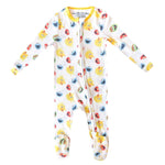 Zip-Up Footie Pajama - Sesame Scribbles