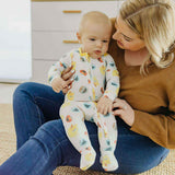 Zip-Up Footie Pajama - Sesame Scribbles