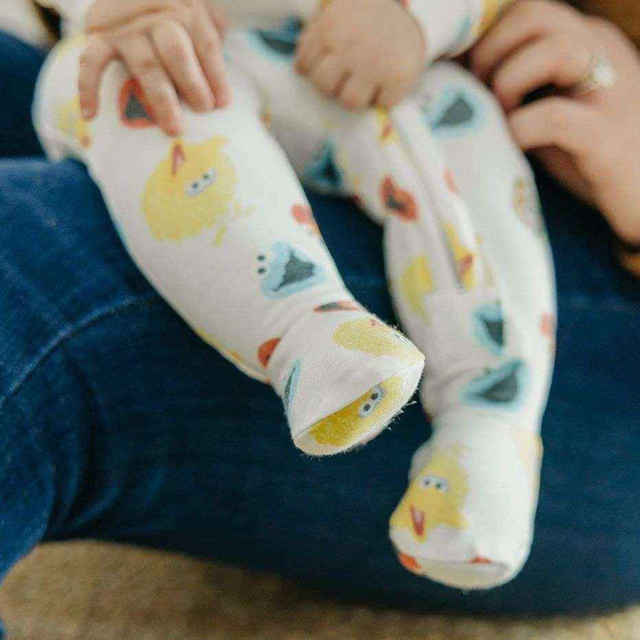 Zip-Up Footie Pajama - Sesame Scribbles