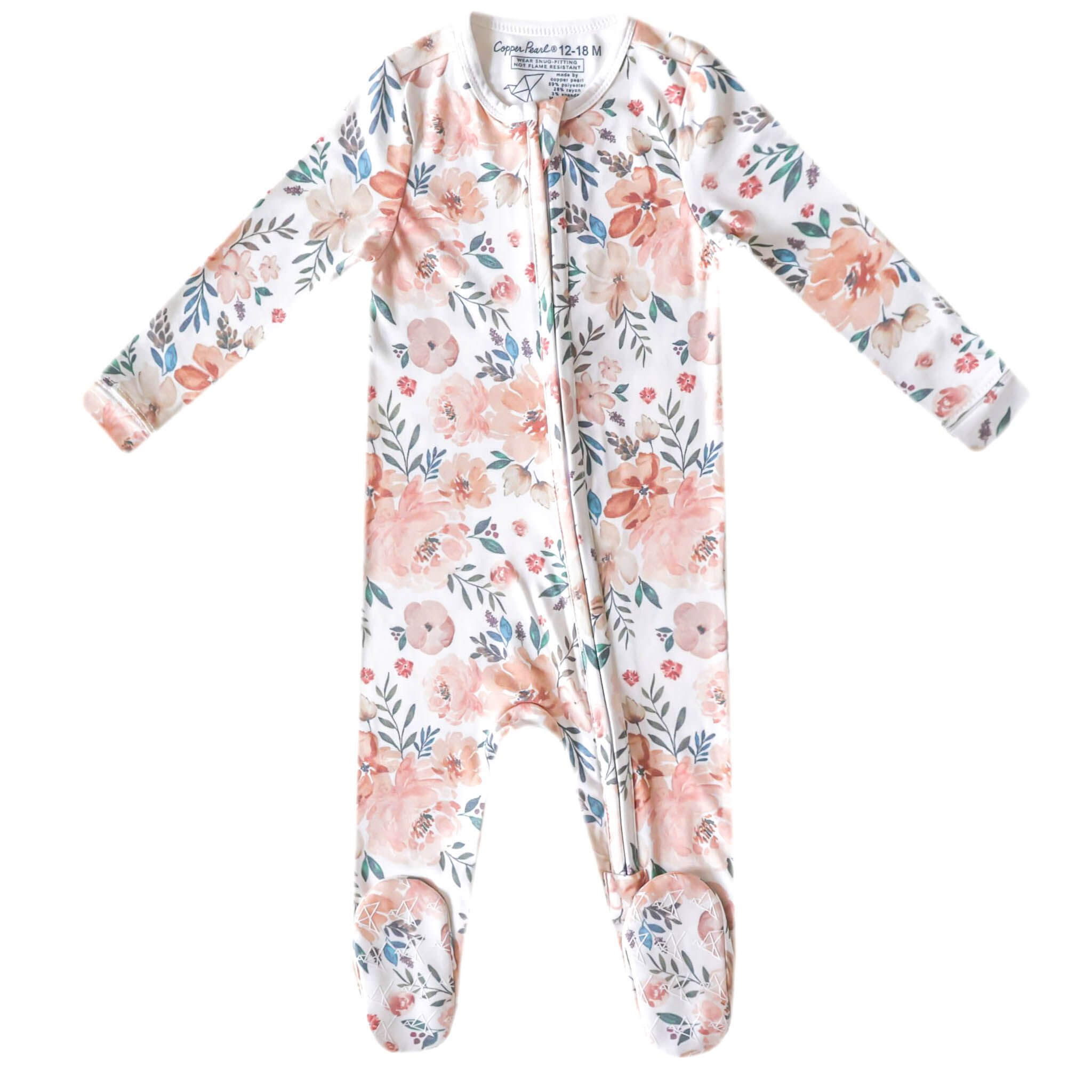 Zip-Up Footie Pajama Autumn – Copper Pearl