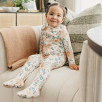 Zip-Up Footie Pajama Set - Autumn
