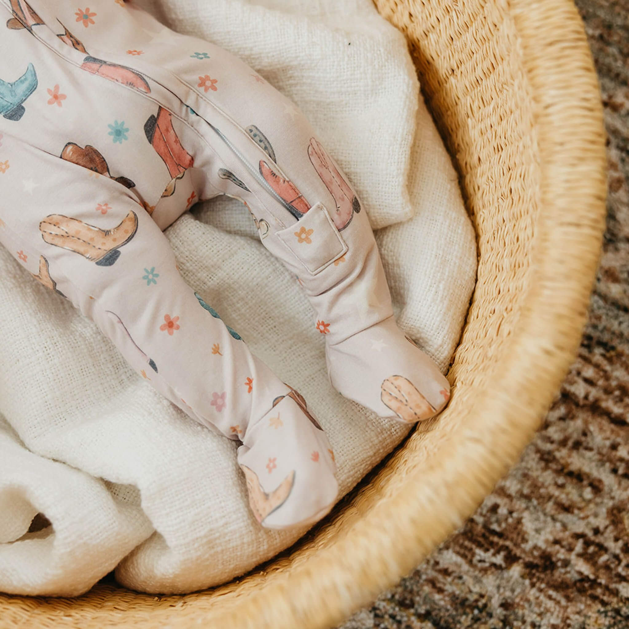 Zip Up Footie Pajama Set - Cheyenne