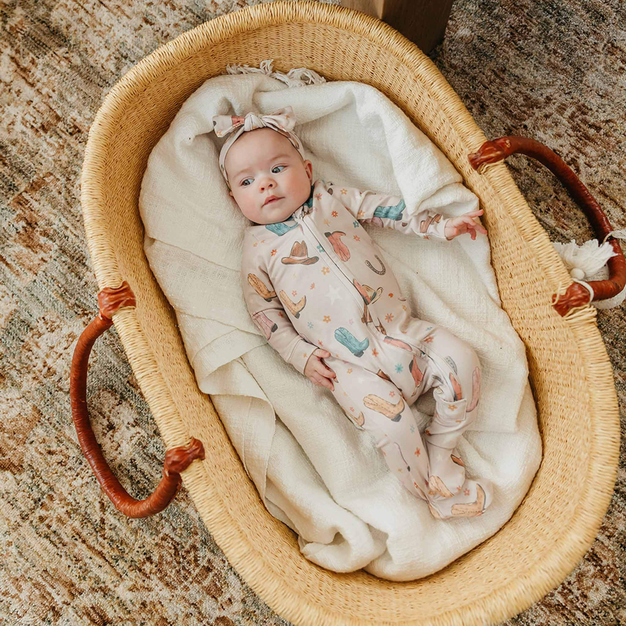 Zip Up Footie Pajama Set - Cheyenne