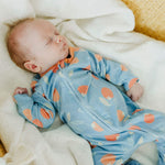 Zip Up Footie Pajama Set - Clementine