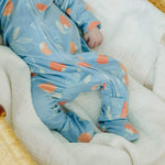 Zip Up Footie Pajama Set - Clementine