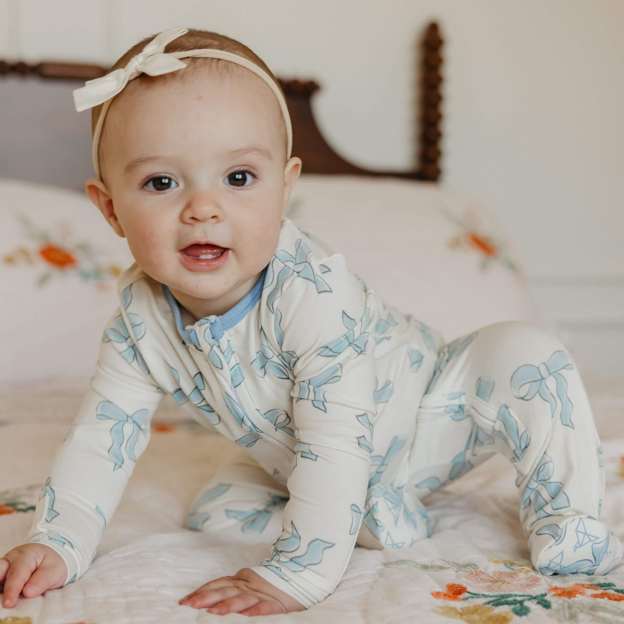 Zip Up Footie Pajama Set - Daphne