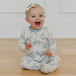 Zip Up Footie Pajama Set - Daphne