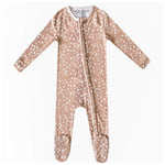 Zip Up Footie Pajama - Fawn