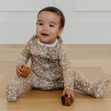 Zip Up Footie Pajama - Fawn