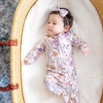 Zip Up Footie Pajama Set - Flora