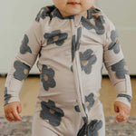 Zip Up Footie Pajama Set - Gemma in Tan