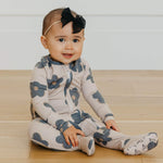 Zip Up Footie Pajama Set - Gemma in Tan