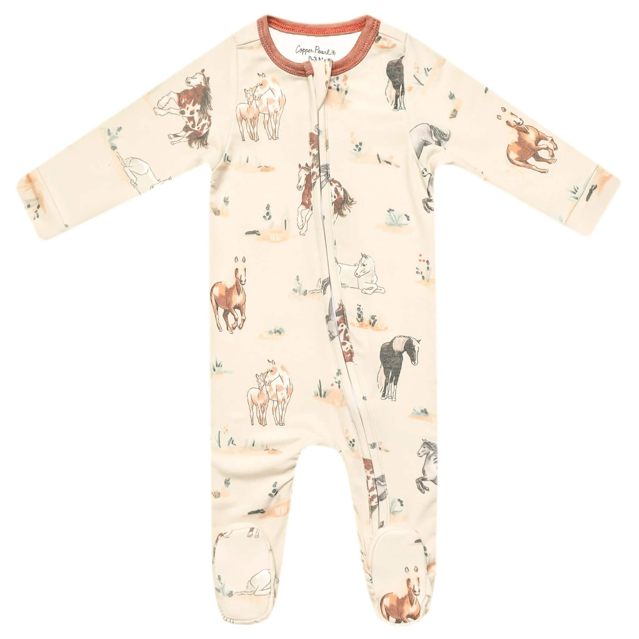 Zip Up Footie Pajama Set - Montana