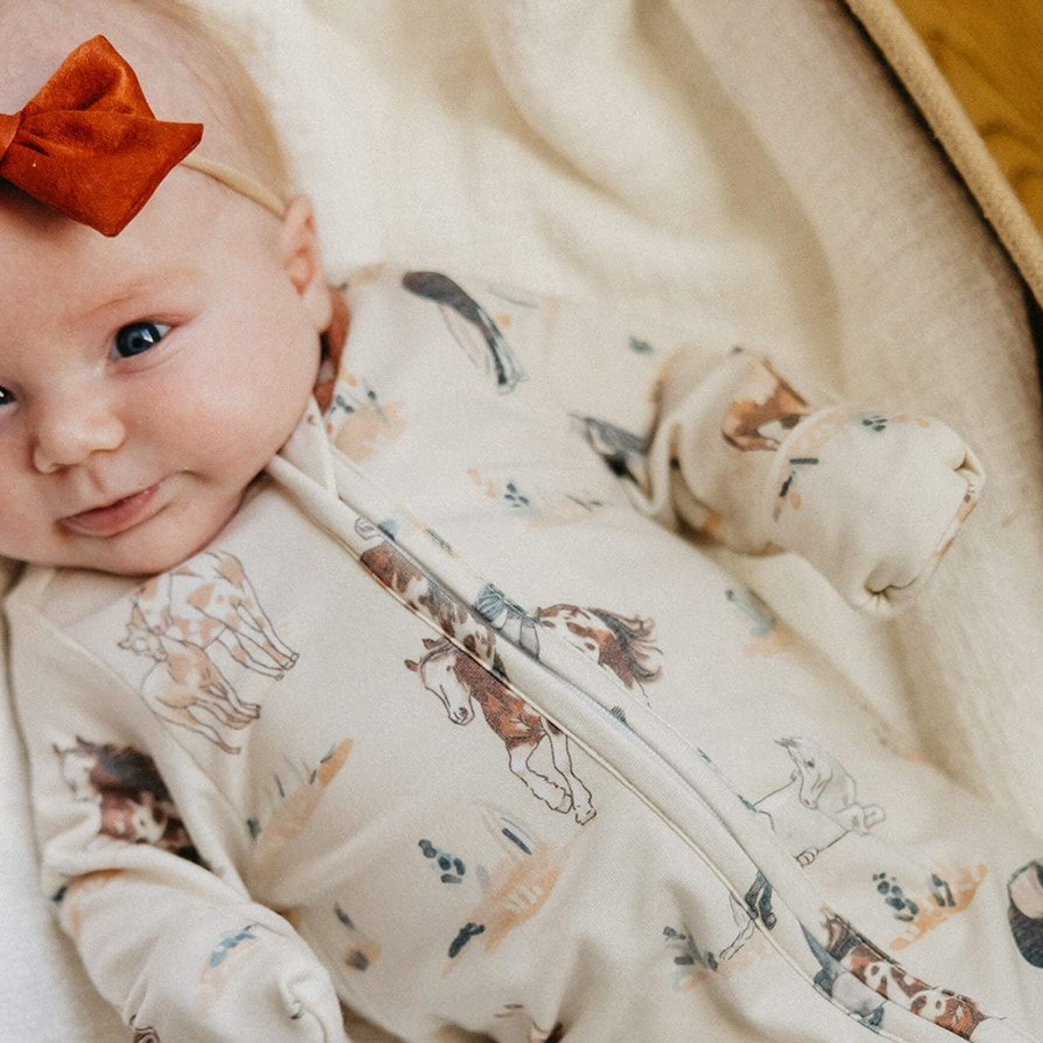 Zip Up Footie Pajama Set - Montana