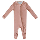 Zip Up Footie Pajama Set - Pecan