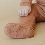 Zip Up Footie Pajama Set - Pecan